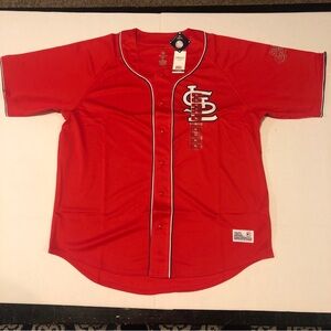 Dynasty Series Size XL (46-48) MLB St. Louis Cardinals Button Up Jersey Red